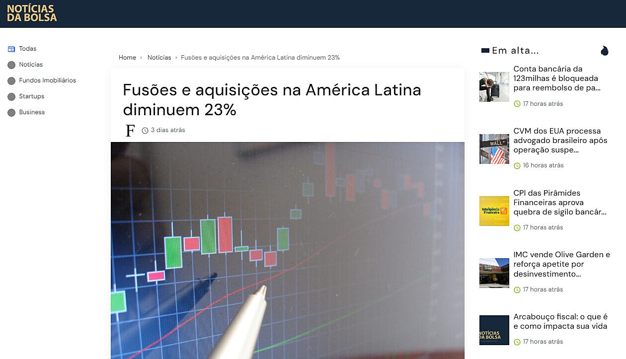 Fuses e aquisies na Amrica Latina diminuem 23%